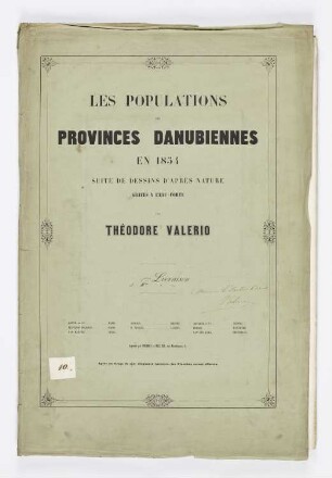 Umschlag zu: "Bevölkerung der Donauprovinzen im Jahr 1854"