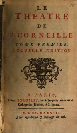 Le Théatre De P. Corneille. 1