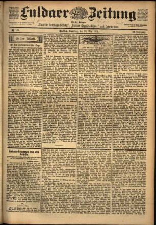 Erste Ausgabe vom Samstag, den 10. Mai 1902.