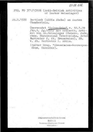Bibliographische Notizen