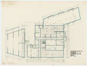 Erweiterung und Sanierung Ernst Reuter Siedlung, Berlin-Gesundbrunnen: Grundriss Kellergeschoss Hochhaus 1:100