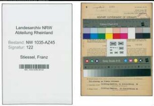 Entnazifizierung Franz Stiessel , geb. 05.06.1897 (Technischer Angestellter)
