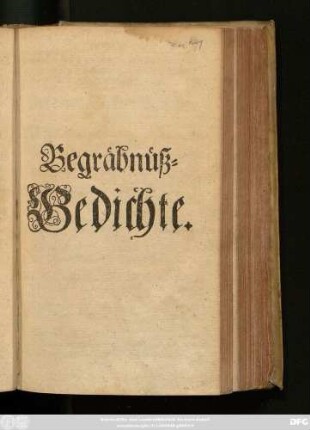 Begräbnüß-Gedichte