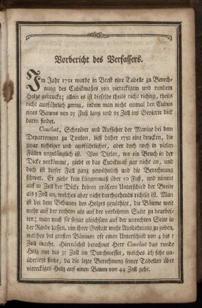 Vorbericht des Verfassers