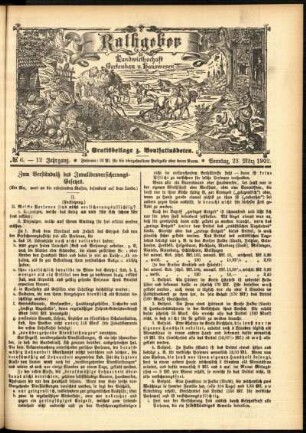 Ausgabe vom Sonntag, den 23. März 1902.