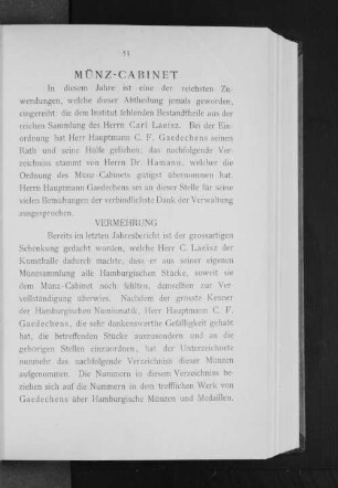 Münz-Cabinet