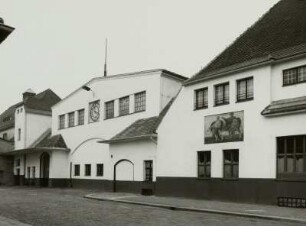 Dresden-Friedrichstadt, Schlachthofring. Kopfbau der Verbindungshalle und Kühlhaus (1906/1910, H. J. Erlwein)