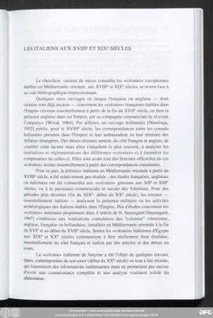 Les Italiens Aux XVIIIe Et XIXe Siécles
