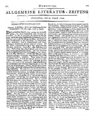 Archiv für Aufklärung über das Soldatenwesen. - Leipzig : Göschen Bd. 1. 1792/93, St. 1