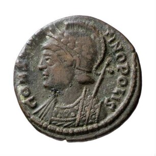 Münze, Follis, Aes 4, 332 - 333 n. Chr.