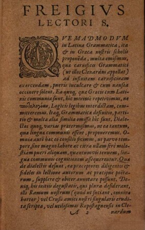 Graeca Grammatica Ad Vsvm Pverorvm In Epitomen Redacta
