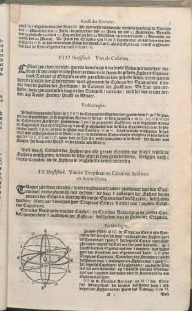 IX Hooftstuck. Vande Tropiken en Circulen Arcticus en Antarcticus.