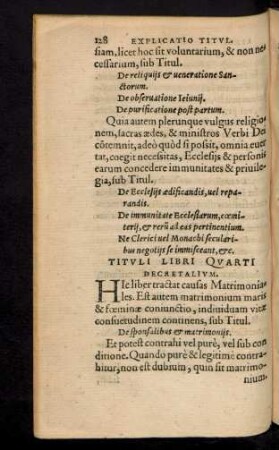 Tituli Libri Quarti Decretalium.