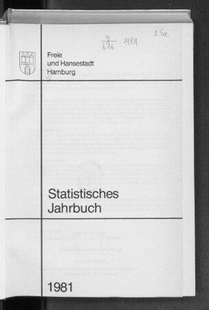 1981: Statistisches Jahrbuch