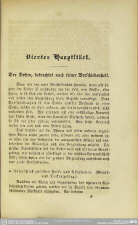 Viertes Hauptstück. Der Boden, betrachtet nach seiner Verschiedenheit