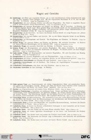 Wagen und Gewichte (Nr. 254-269)