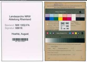 Entnazifizierung August Hoehle, geb. 28.07.1908 (Baecker)