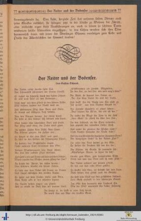 Der Reiter und der Bodensee.