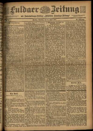Ausgabe vom Dienstag, den 11. April 1899.