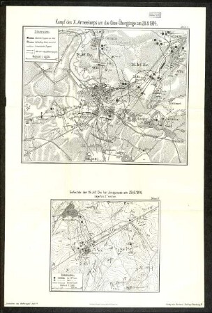 Skizze 6. Gefecht der 19. Inf. Div. bei Jonqueuse am 29.8.1914