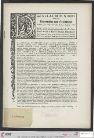 Sektion C, Teil 1): Das XVI. Jahrhundert: Nahezu 2000 Originaldrucke
