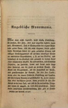 Blätter aus Prevorst : Originalien u. Lesefrüchte für Freunde d. inneren Lebens. 5, 5. 1835
