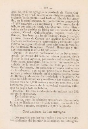 Costumbres de los salvajes