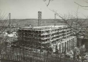 Pumpspeicherwerk Niederwartha : Pumpspeicherwerk Niederwartha im Bau. Rohbau Kraftwerk