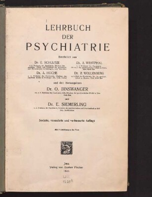Lehrbuch der Psychiatrie