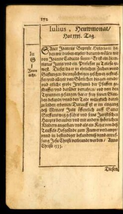 Iulius, Heuwmonat/ Hat xxxi. Tag.