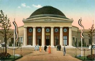 Betonhalle [Intern. Baufachausstellung mit Sonderausstellungen Leipzig 1913 : Offizielle Postkarte]