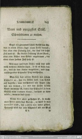 Neun und vierzigstes Stük. Schwefelblumen zu machen