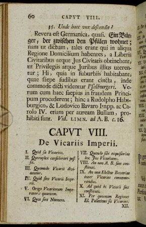 Caput VIII. De Vicariis Imperii.