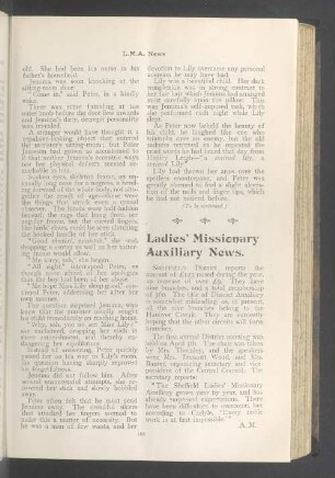 Ladies' missionary auxiliary news