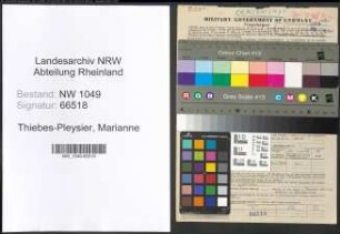 Entnazifizierung Marianne Thiebes-Pleysier , geb. 06.08.1894 ()