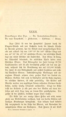 XXXII. Bemerkungen über Yezo. - ...