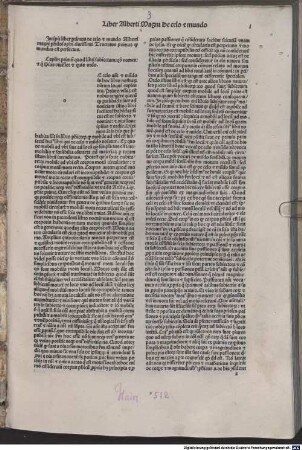 Liber Alberti Magni De celo [et] mundo