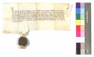19. Juni; Cunz, Erzbischof zu Trier gegenüber Graf Kraft von Hohenlohe: Schuldsumme; Siegel: Erzbischof.