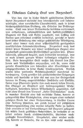 8. Nikolaus Ludwig Graf von Zinzendorf.