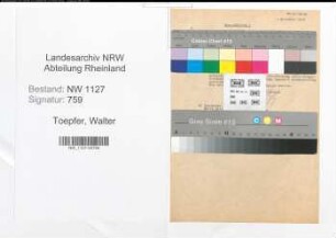 Entnazifizierung Walter Toepfer , geb. 00.00.0000 (Angestellter)