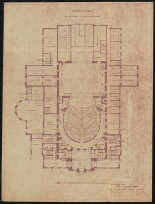 Stadttheater, Bremen: Grundriss Erdgeschoss 1:200