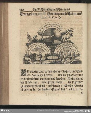 Evangelium am III. Sonntage nach Trinitatis, Luc. XV, 1 – 10.