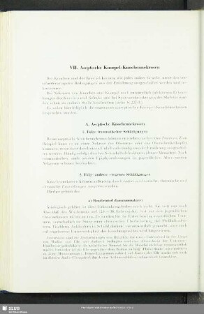 VII. Aseptische Knorpel-Knochennekrosen