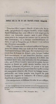 Notice sur la vie et les travaux d'olry terquem.
