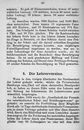 5. Die Lehrervereine.