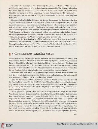 Späte Lebensverhältnisse