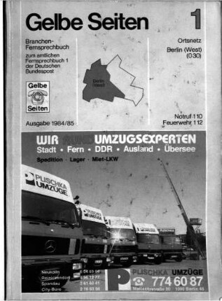 1984/1985: Gelbe Seiten