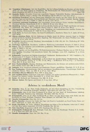 Arbeiten in verschiedenem Metall (Nr. 264-301)