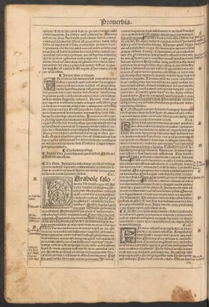 Incipit liber proverbiorum: quem hebrei. Misle vel Masloth apallant.