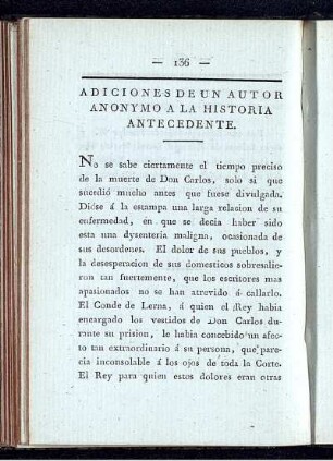 Adiciones de un Autor Anonymo a la Historia Antecedente